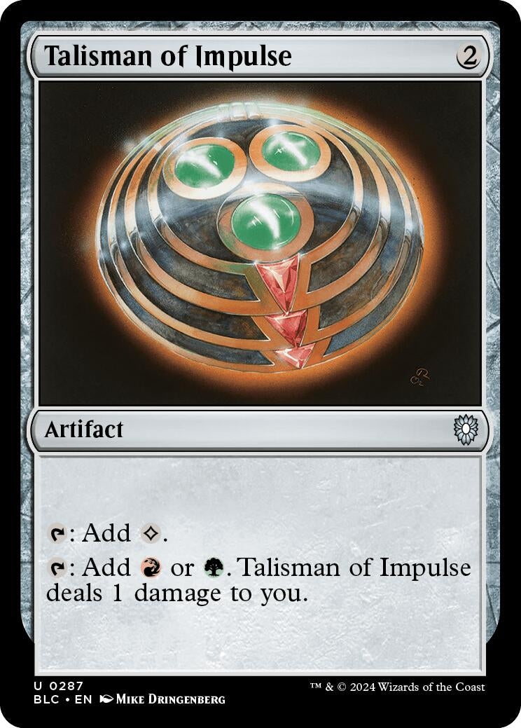 Image for Talisman of Impulse (287) (BLC) - Magic: The Gathering