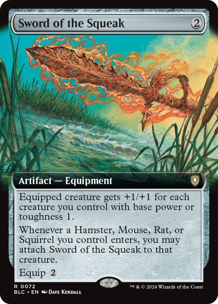 Image for Sword of the Squeak (Extended Art) (72) (BLC) - Magic: The Gathering