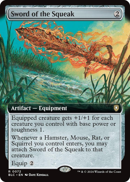 Image for Sword of the Squeak (Extended Art) (72) (BLC) - Magic: The Gathering
