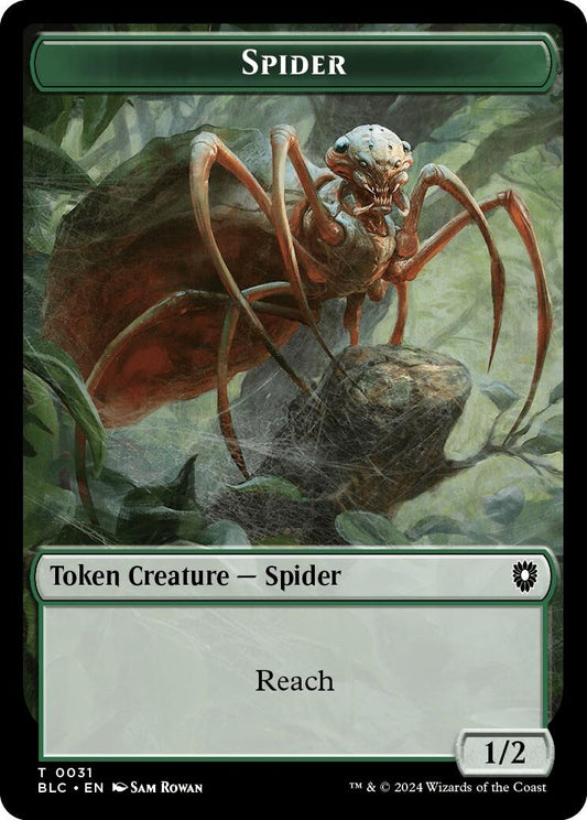Image for Spider // Blood Double-Sided Token (31 // 36) (BLC) - Magic: The Gathering