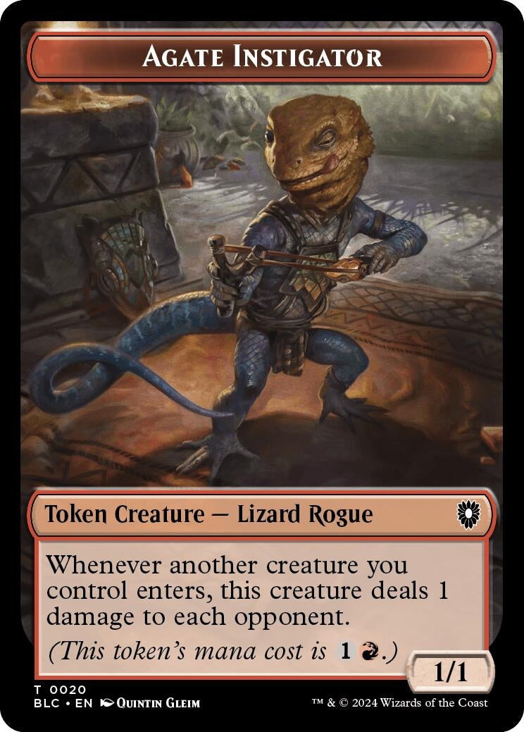 Image for Agate Instigator // Rabbit Double-Sided Token (20 // 3) (BLC) - Magic: The Gathering