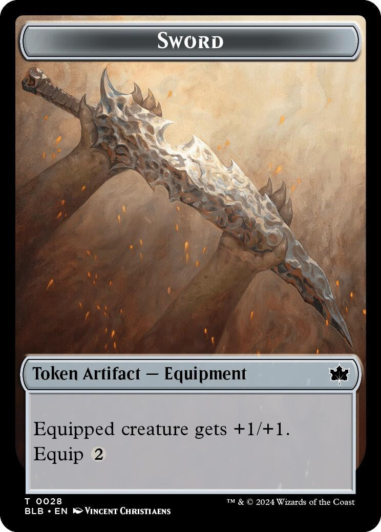Image for Sword Token (28) (BLB) - Magic: The Gathering