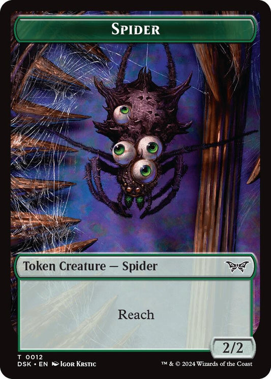 Image for Spider // Manifest Double-Sided Token (12 // 18) (DSK) - Magic: The Gathering