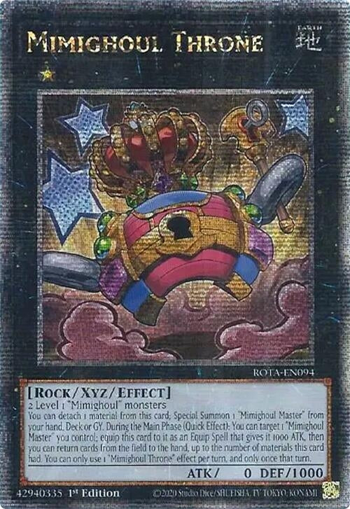 Image for Mimighoul Throne (Quarter Century Secret Rare) (ROTA-EN094) (ROTA) - YuGiOh