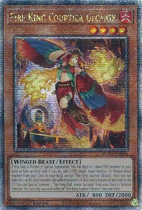 Image for Fire King Courtier Ulcanix (Quarter Century Secret Rare) (ROTA-EN098) (ROTA) - YuGiOh