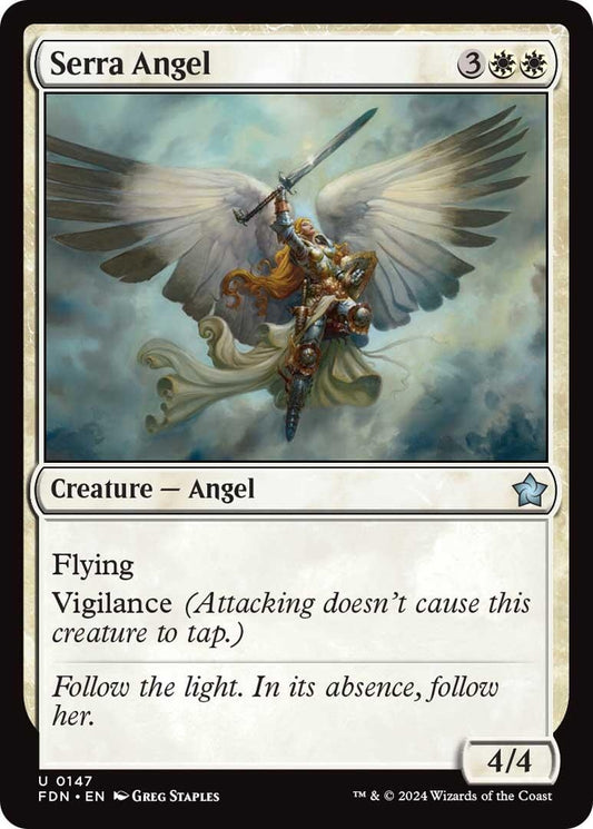 Image for Serra Angel (147) (FDN) - Magic: The Gathering
