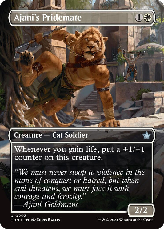 Image for Ajani's Pridemate (Borderless) (293) (FDN) - Magic: The Gathering