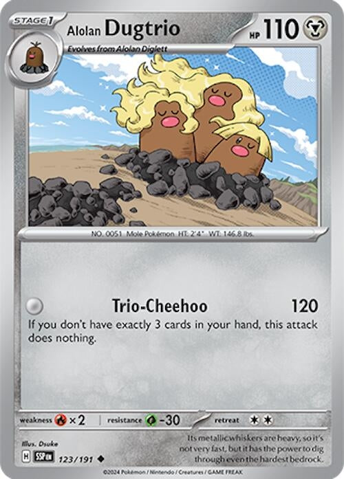 Image for Alolan Dugtrio (123/191) (SSP) - Pokemon