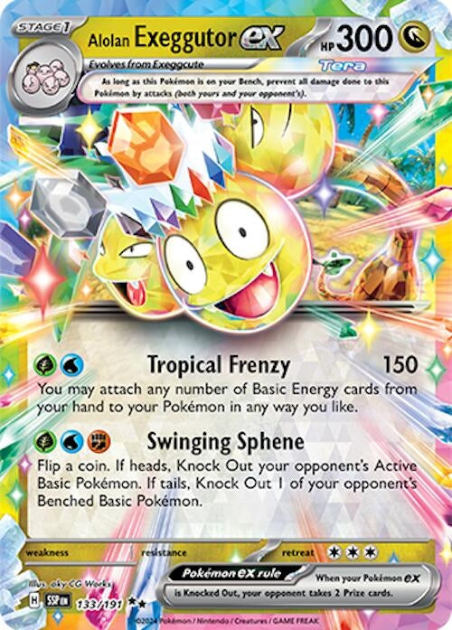 Image for Alolan Exeggutor ex (133/191) (SSP) - Pokemon