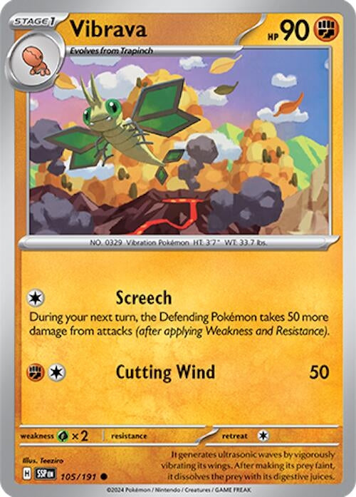 Image for Vibrava (105/191) (SSP) - Pokemon