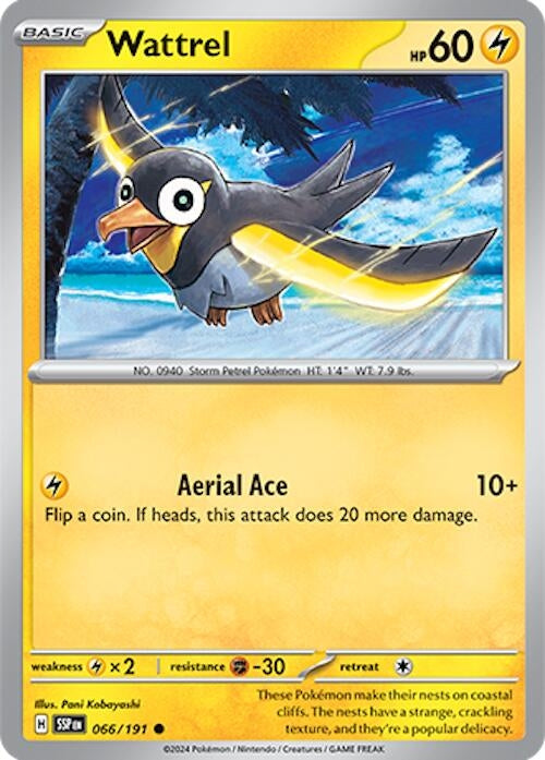 Image for Wattrel (066/191) (SSP) - Pokemon