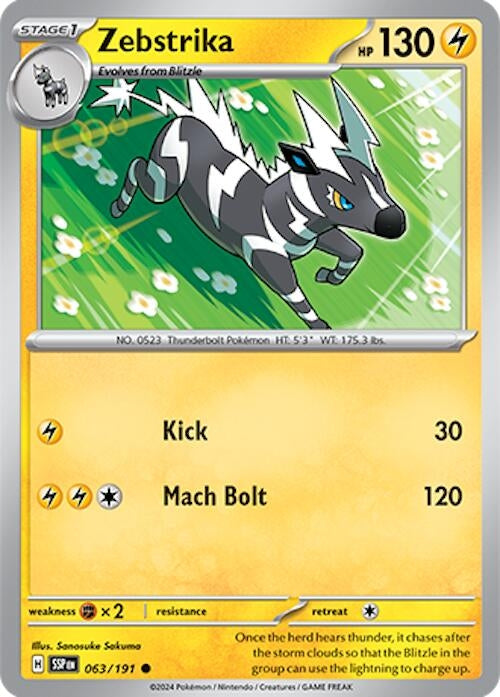 Image for Zebstrika (063/191) (SSP) - Pokemon