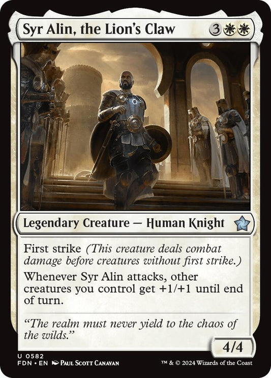 Image for Syr Alin, the Lion's Claw (582) (FDN) - Magic: The Gathering
