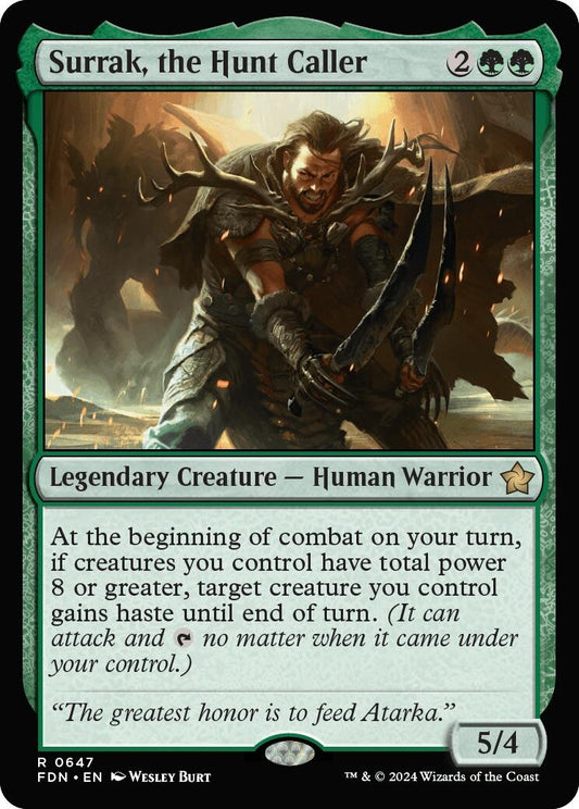 Image for Surrak, the Hunt Caller (647) (FDN) - Magic: The Gathering