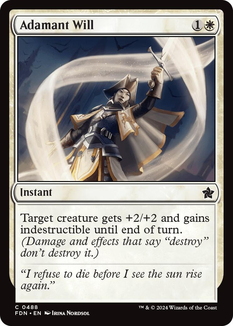Image for Adamant Will (488) (FDN) - Magic: The Gathering