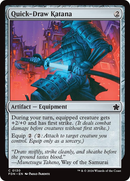 Image for Quick-Draw Katana (130) (FDN) - Magic: The Gathering