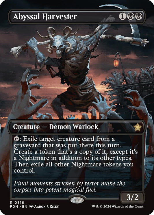 Image for Abyssal Harvester (Borderless) (316) (FDN) - Magic: The Gathering