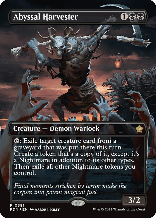 Image for Abyssal Harvester (Borderless) (Mana Foil) (381) (FDN) - Magic: The Gathering