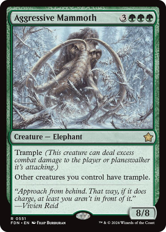 Image for Aggressive Mammoth (551) (FDN) - Magic: The Gathering