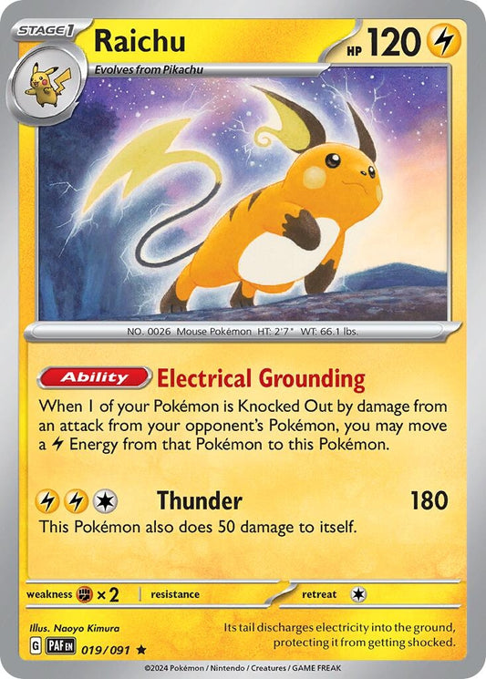 Image for Raichu - 019/091 (Paldean Fates) (019/091) (PR) - Pokemon