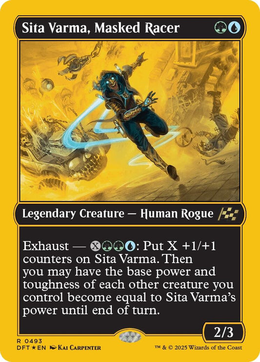Image for Sita Varma, Masked Racer (First-Place Foil) (493) (DFT) - Magic: The Gathering