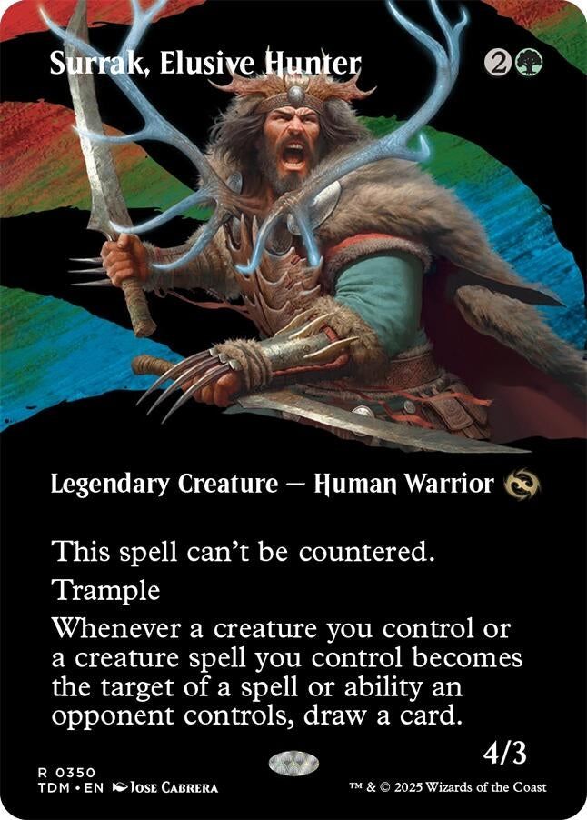 Image for Surrak, Elusive Hunter (Borderless) (350) (TDM) - Magic: The Gathering