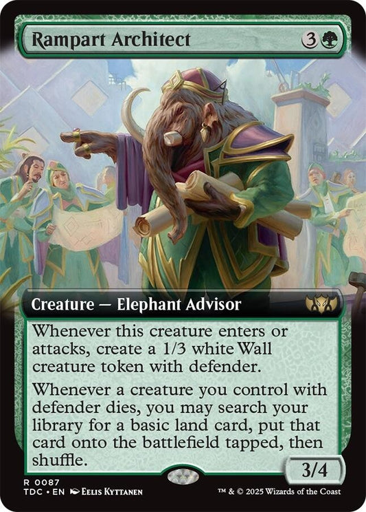 Image for Rampart Architect (Extended Art) (87) (TDC) - Magic: The Gathering