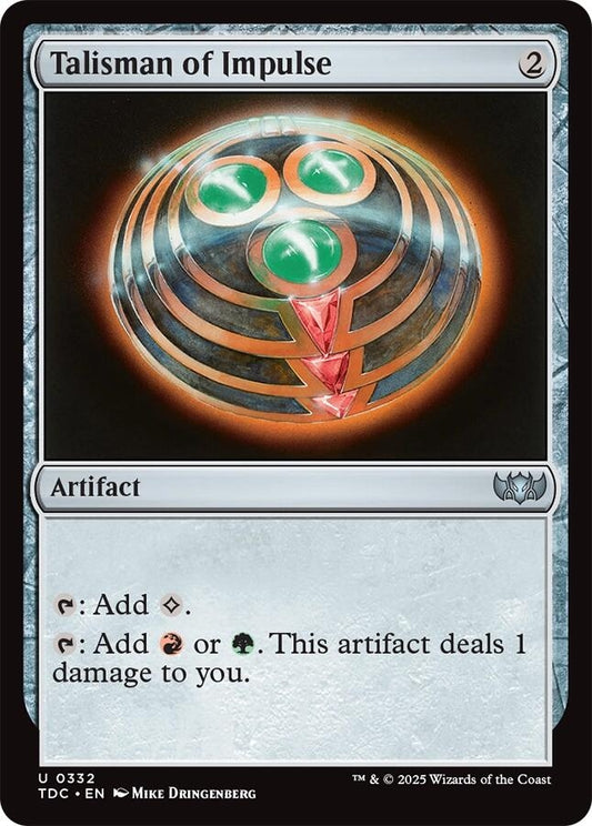 Image for Talisman of Impulse (332) (TDC) - Magic: The Gathering