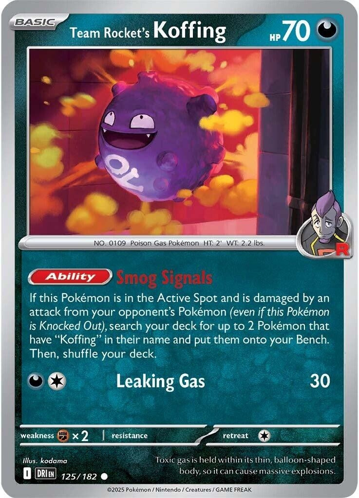 Image for Team Rocket's Koffing (125/182) (DRI) - Pokemon