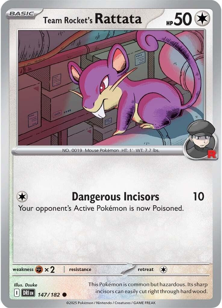 Image for Team Rocket's Rattata (147/182) (DRI) - Pokemon