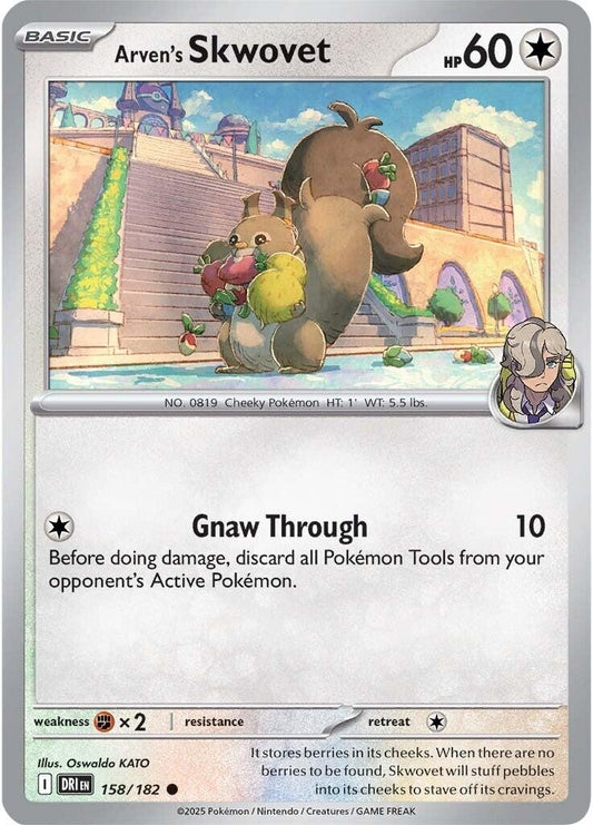 Image for Arven's Skwovet (158/182) (DRI) - Pokemon