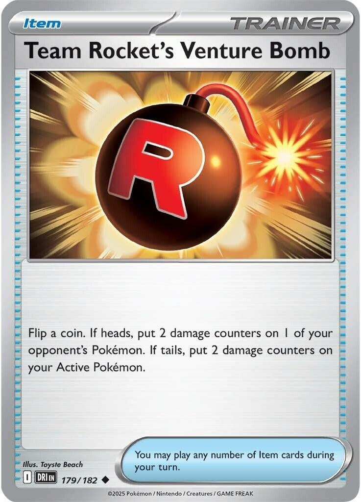 Image for Team Rocket's Venture Bomb (179/182) (DRI) - Pokemon