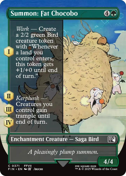 Image for Summon: Fat Chocobo (Borderless) (371) (FIN) - Magic: The Gathering