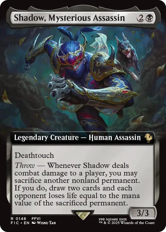 Image for Shadow, Mysterious Assassin (Extended Art) (148) (FIC) - Magic: The Gathering