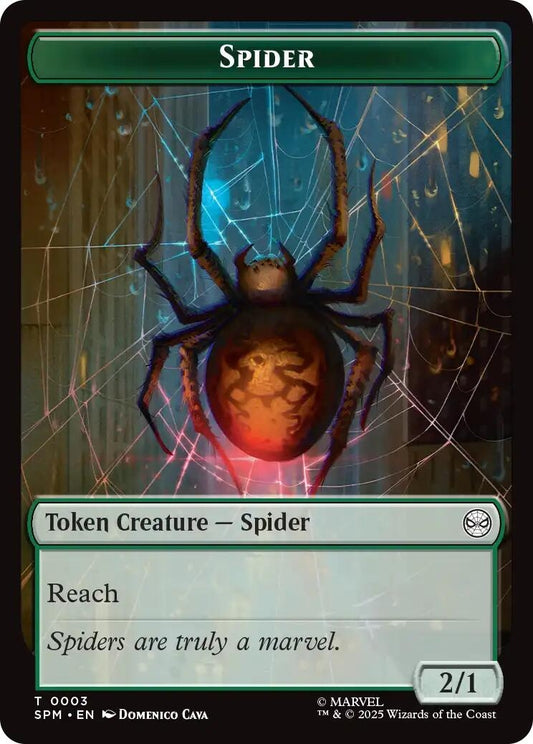 Image for Spider // Illusion Villain Double-Sided Token (3 // 2) (SPM) - Magic: The Gathering