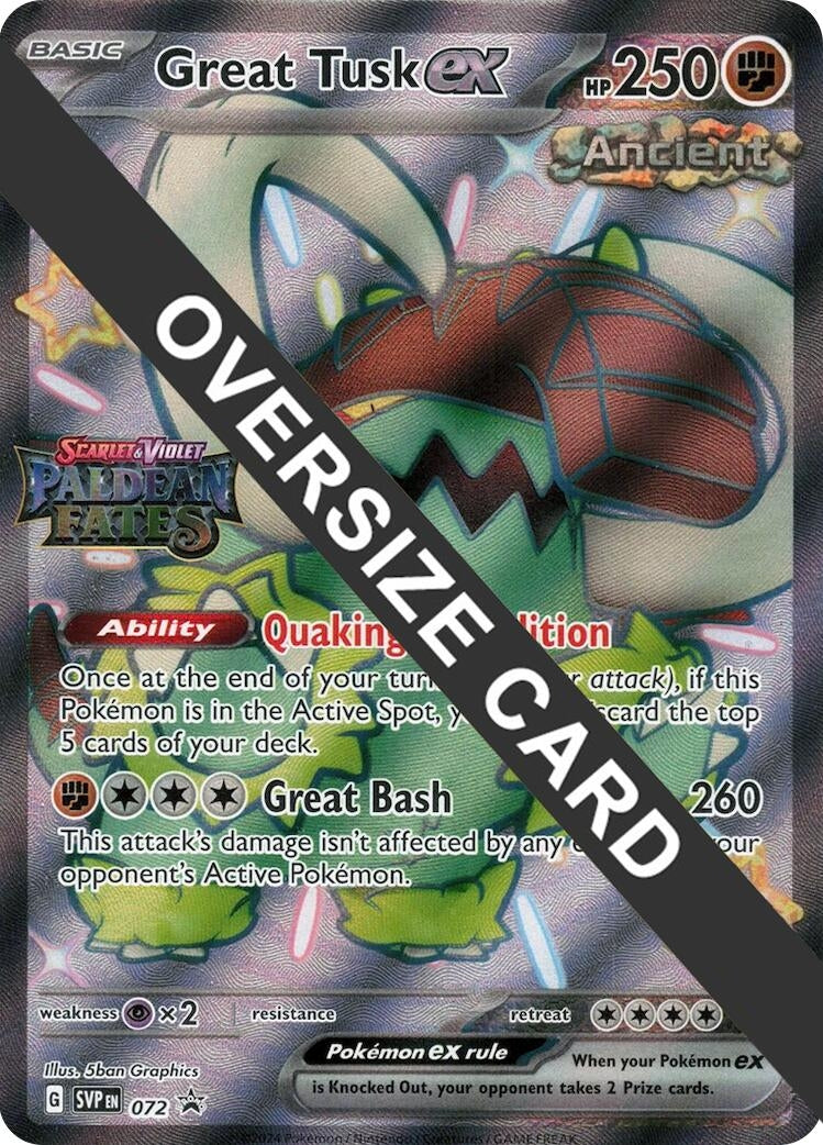 Image for Great Tusk ex - 072 (Paldean Fates Stamped) (072) (PR) - Pokemon