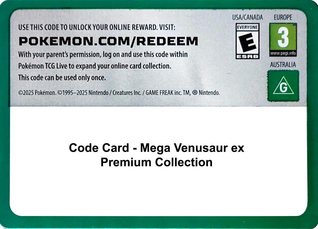 Image for Code Card - Mega Venusaur ex Premium Collection (MCAP) - Pokemon