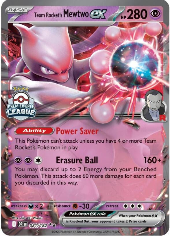Image for Team Rocket's Mewtwo ex (081/182) (PR) - Pokemon