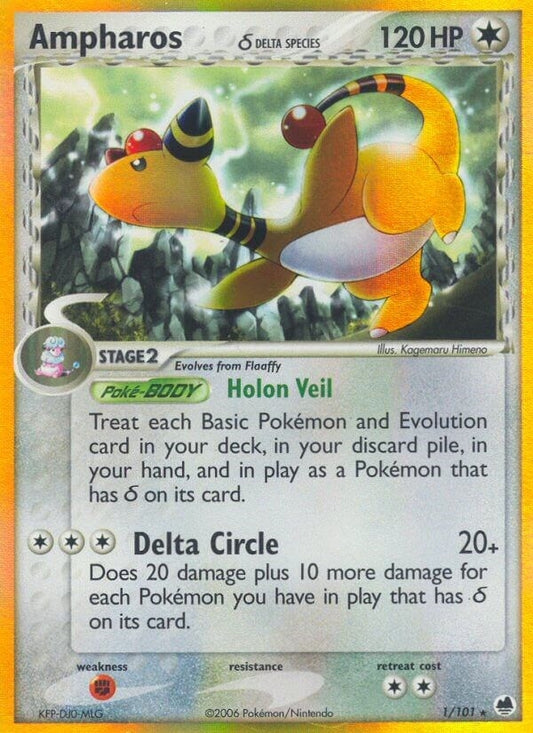Image for Ampharos (Delta Species) (1/101) (DF) - Pokemon
