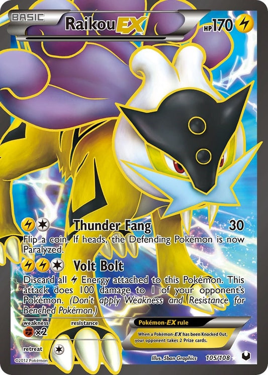 Image for Raikou EX (105 Full Art) (105/108) (DEX) - Pokemon