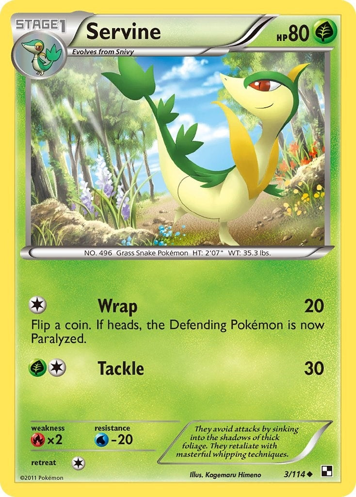 Image for Servine (3) (3/114) (BLW) - Pokemon