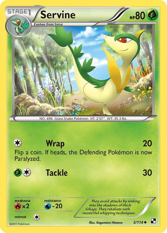 Image for Servine (3) (3/114) (BLW) - Pokemon