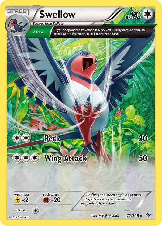 Image for Swellow (72 Delta) (72/108) (ROS) - Pokemon