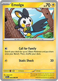 Emolga (Poke Ball Pattern) - SV: Black Bolt (BLK)