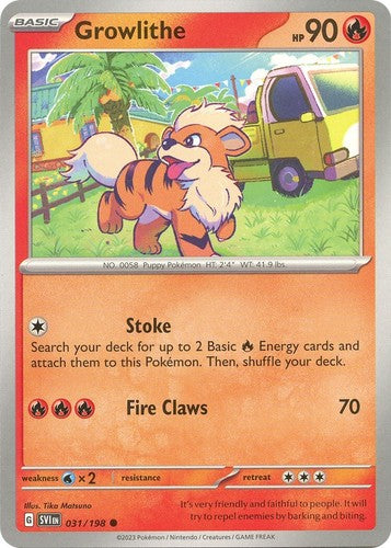 Growlithe - 031/198 - SV01: Scarlet & Violet Base Set (SVI)